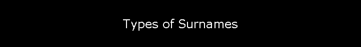 Types of Surnames